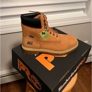 TIMBERLAND PRO MEN'S SIZE 12 DIRECT ATTACH 6" STEEL TOE WATERPROOF WORK BOOT